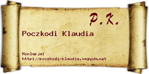 Poczkodi Klaudia névjegykártya